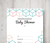 Theme Graphique Baby Shower Invitation Et Deco A Imprimer